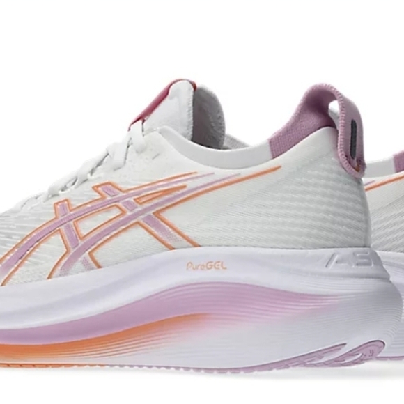 ASICS Women's White and Pink Athletic Shoes - Picture 2 of 5
